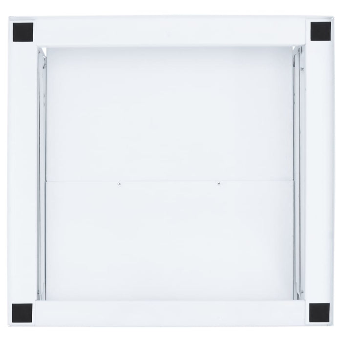 Supporto Lavatrice e Asciugatrice con Mensola Estraibile Bianco 4009873