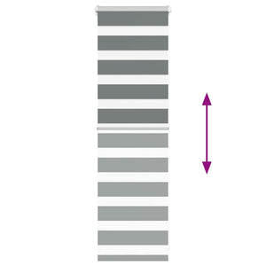 Tenda Zebra Grigio Scuro Larghezza Tessuto 35,9 cm Poliestere 4014093