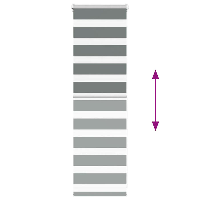 Tenda Zebra Grigio Scuro Larghezza Tessuto 35,9 cm Poliestere 4014093