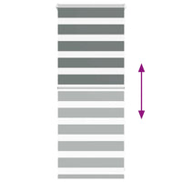 Tenda a Rullo Zebra Larghezza Tessuto 60,9 cm Poliestere 4014098