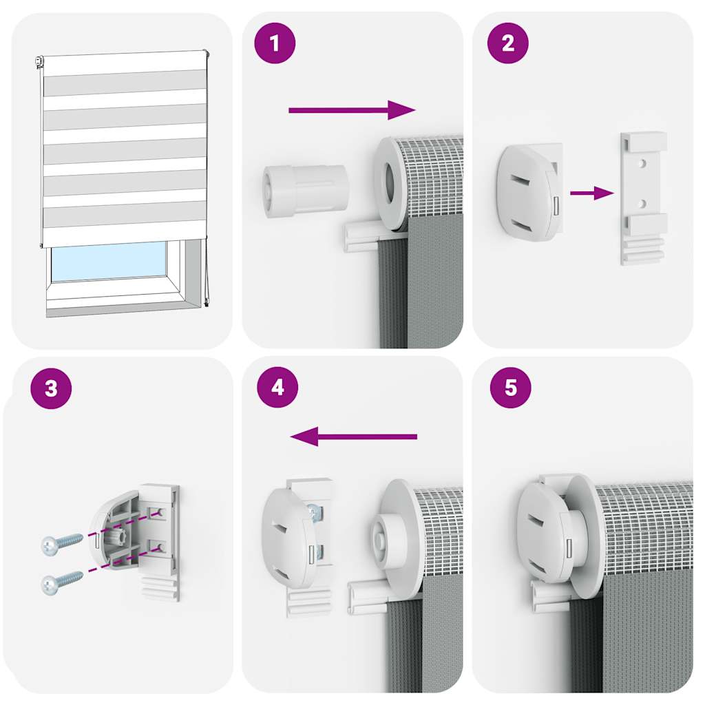 Tenda a Rullo Zebra Larghezza Tessuto 35,9 cm Poliestere 4014119