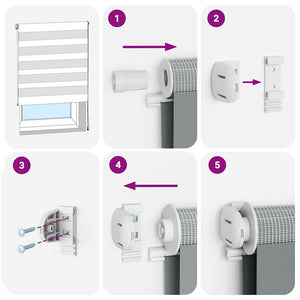 Tenda a Rullo Zebra Larghezza Tessuto 75,9 cm Poliestere 4014179