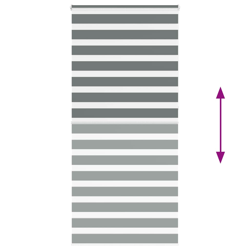 vidaXL Tenda a Rullo Zebra Larghezza Tessuto 95,9 cm Poliestere