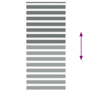 vidaXL Tenda a Rullo Zebra Larghezza Tessuto 95,9 cm Poliestere