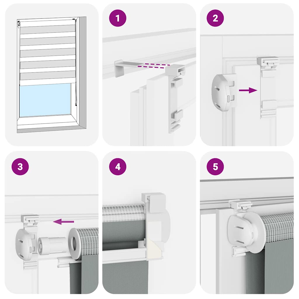 Tenda a Rullo Zebra Larghezza Tessuto 130,9 cm Poliestere 4014190