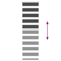 Tenda a Rullo Zebra Nero Larghezza Tessuto 40,9 cm Poliestere 4014198