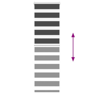 Tenda a Rullo Zebra Nero Larghezza Tessuto 40,9 cm Poliestere 4014198