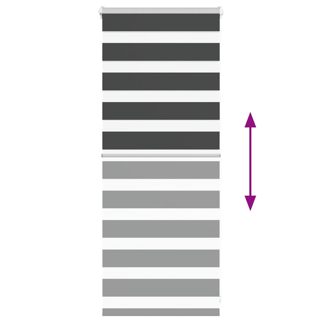 Tenda a Rullo Zebra Nero Larghezza Tessuto 55,9 cm Poliestere 4014201