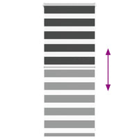 Tenda a Rullo Zebra Nero Larghezza Tessuto 55,9 cm Poliestere 4014201