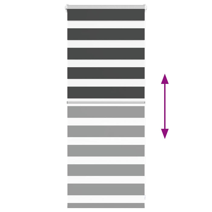 Tenda a Rullo Zebra Nero Larghezza Tessuto 55,9 cm Poliestere 4014201