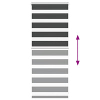 vidaXL Tenda a Rullo Zebra Nero Larghezza Tessuto 60,9 cm Poliestere