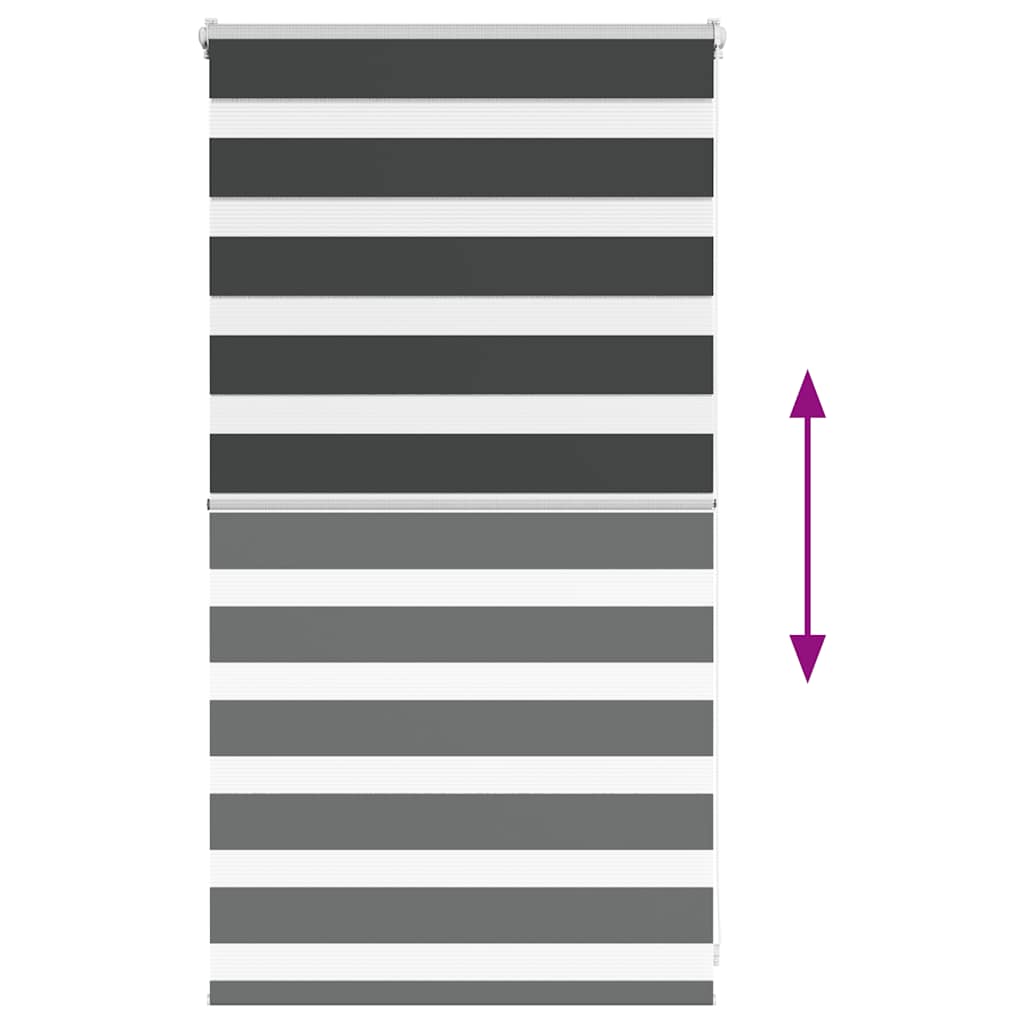 Tenda a Rullo Zebra Nero Larghezza Tessuto 70,9 cm Poliestere 4014204