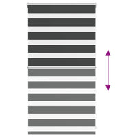 Tenda a Rullo Zebra Nero Larghezza Tessuto 70,9 cm Poliestere 4014204