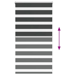 Tenda a Rullo Zebra Nero Larghezza Tessuto 75,9 cm Poliestere 4014205