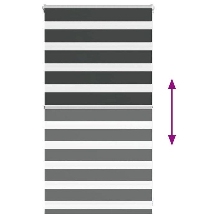 Tenda a Rullo Zebra Nero Larghezza Tessuto 75,9 cm Poliestere 4014205