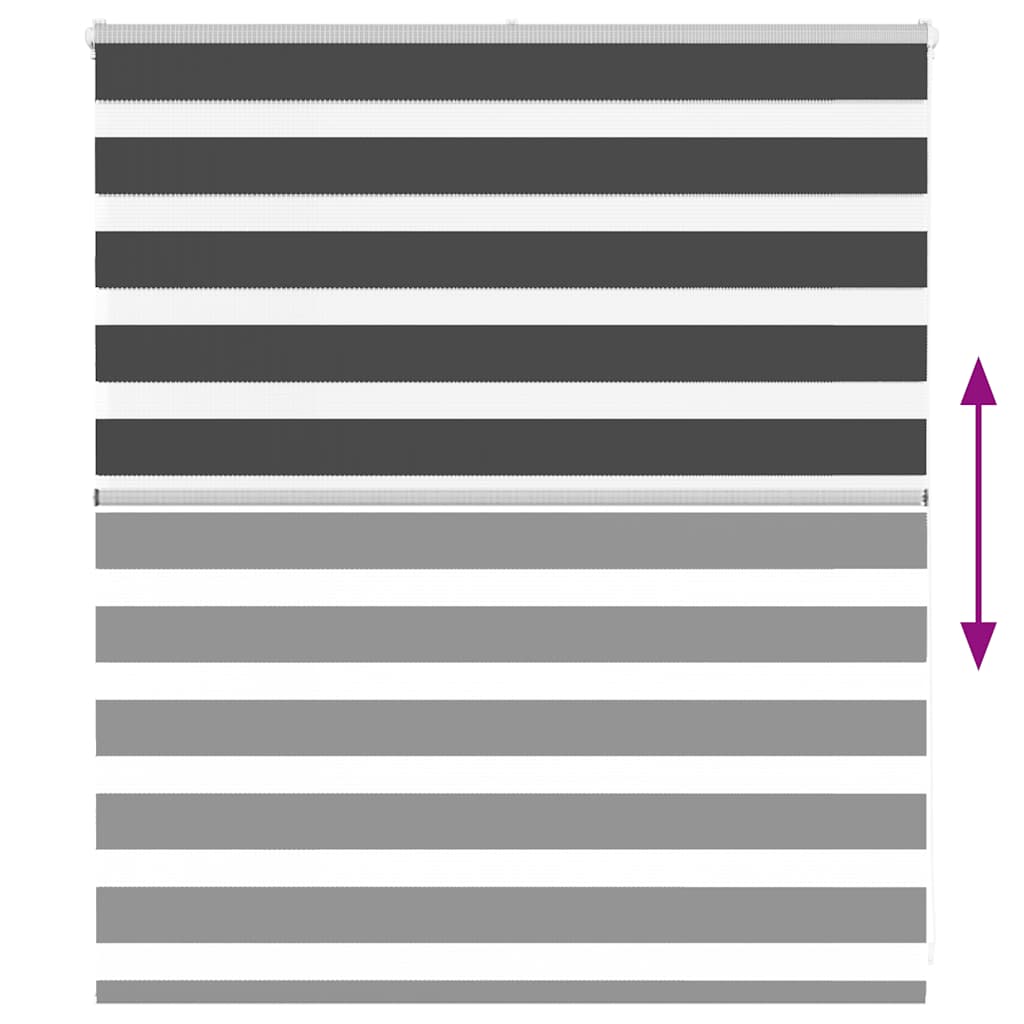 Tenda a Rullo Zebra Nero Larghezza Tessuto 120,9 cm Poliestere 4014214