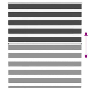 Tenda a Rullo Zebra Nero Larghezza Tessuto 120,9 cm Poliestere 4014214