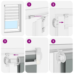 Tenda a Rullo Zebra Nero Larghezza Tessuto 145,9 cm Poliestere 4014219