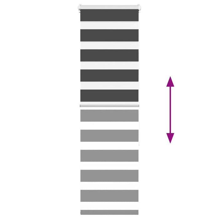 Tenda a Rullo Zebra Nero Larghezza Tessuto 35,9 cm Poliestere 4014223