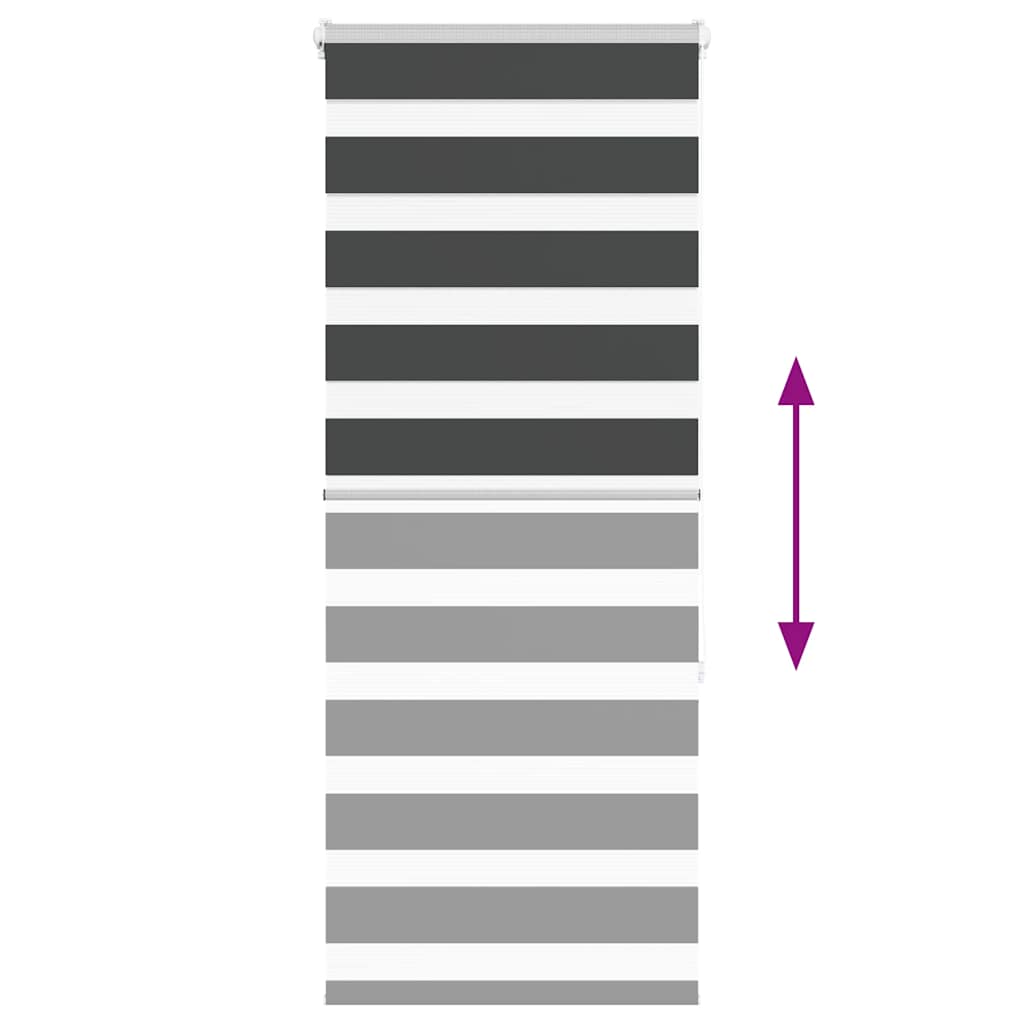 Tenda a Rullo Zebra Nero Larghezza Tessuto 55,9 cm Poliestere 4014227