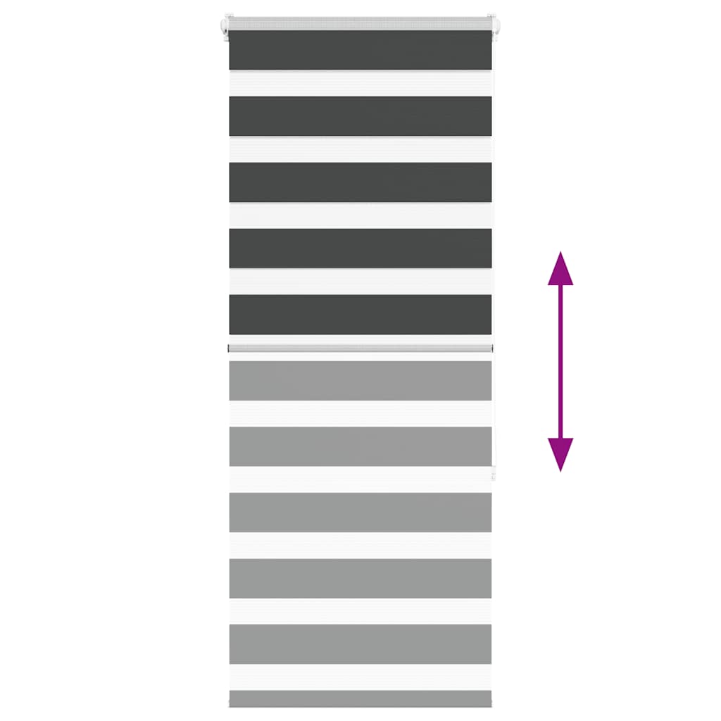 Tenda a Rullo Zebra Nero Larghezza Tessuto 60,9 cm Poliestere 4014228