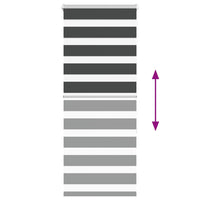 Tenda a Rullo Zebra Nero Larghezza Tessuto 60,9 cm Poliestere 4014228