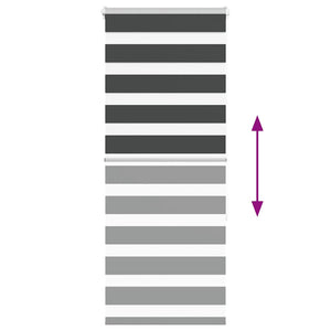 Tenda a Rullo Zebra Nero Larghezza Tessuto 60,9 cm Poliestere 4014228