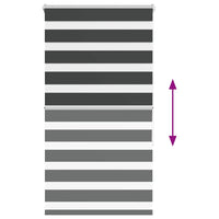 Tenda a Rullo Zebra Nero Larghezza Tessuto 65,9 cm Poliestere 4014229