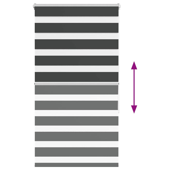 Tenda a Rullo Zebra Nero Larghezza Tessuto 65,9 cm Poliestere 4014229