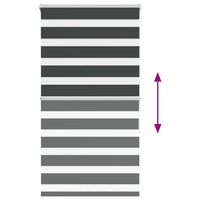 Tenda a Rullo Zebra Nero Larghezza Tessuto 75,9 cm Poliestere