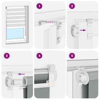 Tenda a Rullo Zebra Nero Larghezza Tessuto 75,9 cm Poliestere