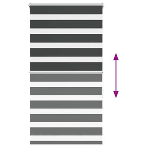 Tenda a Rullo Zebra Nero Larghezza Tessuto 85,9 cm Poliestere 4014233