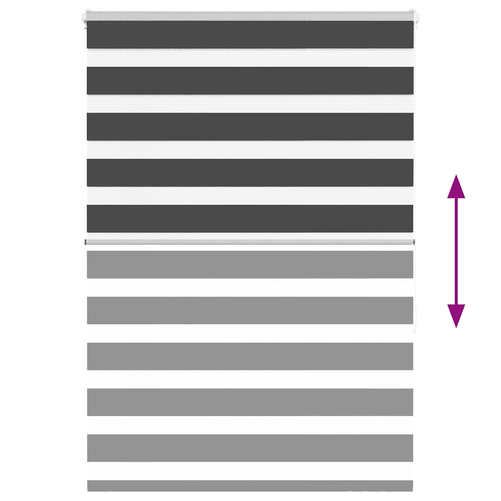 Tenda a Rullo Zebra Nero Larghezza Tessuto 90,9 cm Poliestere 4014234