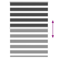 Tenda a Rullo Zebra Nero Larghezza Tessuto 90,9 cm Poliestere 4014234