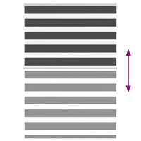 Tenda a Rullo Zebra Nero Larghezza Tessuto 110,9 cm Poliestere 4014238