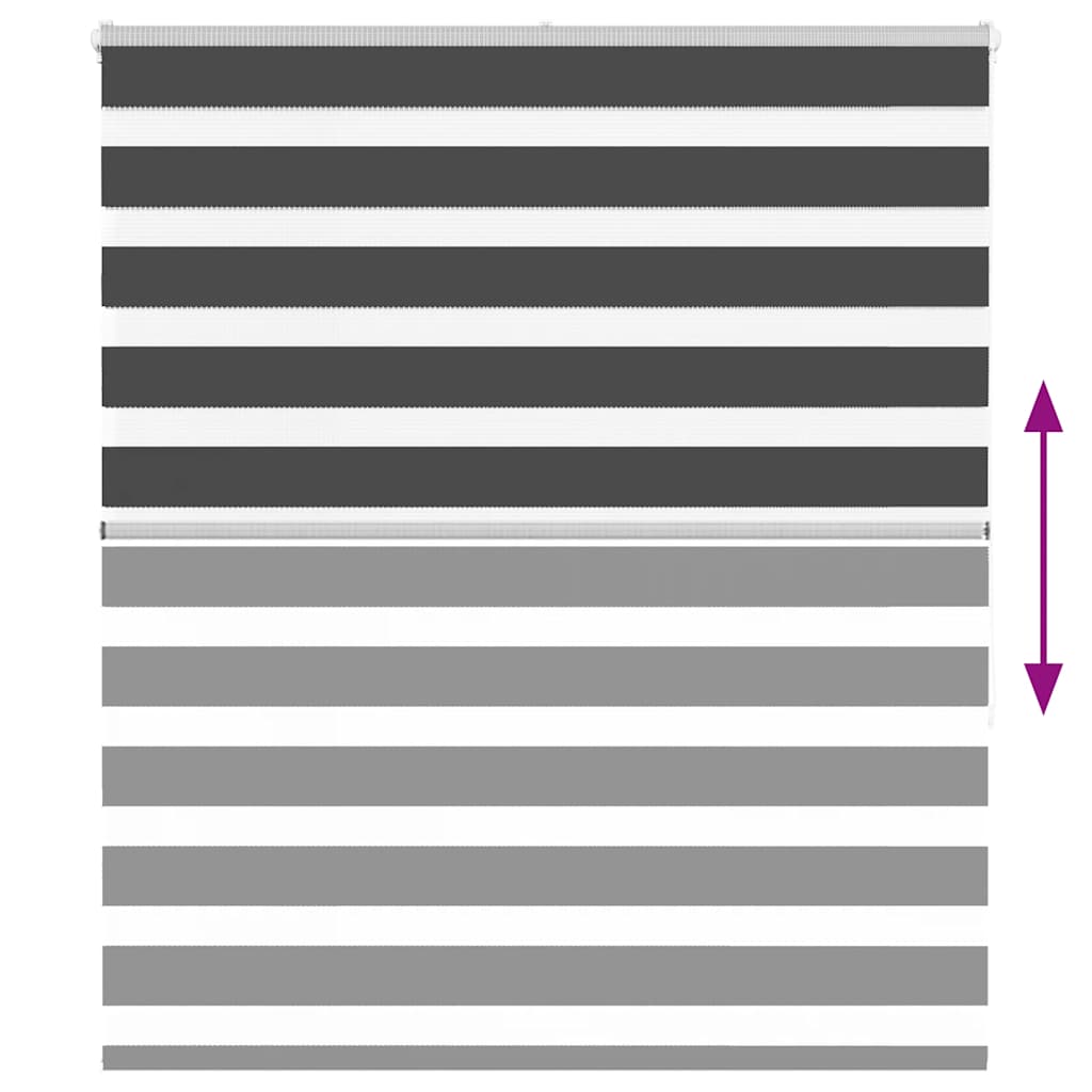 Tenda a Rullo Zebra Nero Larghezza Tessuto 120,9 cm Poliestere 4014240