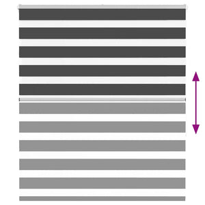 Tenda a Rullo Zebra Nero Larghezza Tessuto 120,9 cm Poliestere 4014240