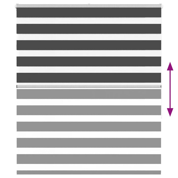 Tenda a Rullo Zebra Nero Larghezza Tessuto 120,9 cm Poliestere 4014240