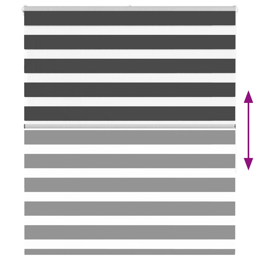 Tenda a Rullo Zebra Nero Larghezza Tessuto 130,9 cm Poliestere 4014242