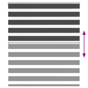 Tenda a Rullo Zebra Nero Larghezza Tessuto 130,9 cm Poliestere 4014242