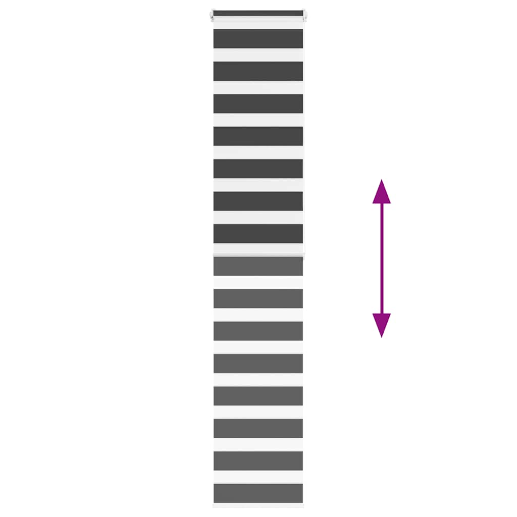 Tenda a Rullo Zebra Nero Larghezza Tessuto 35,9 cm Poliestere 4014249