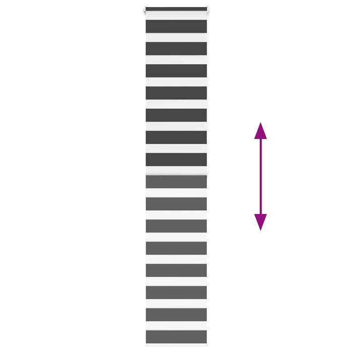 Tenda a Rullo Zebra Nero Larghezza Tessuto 35,9 cm Poliestere 4014249