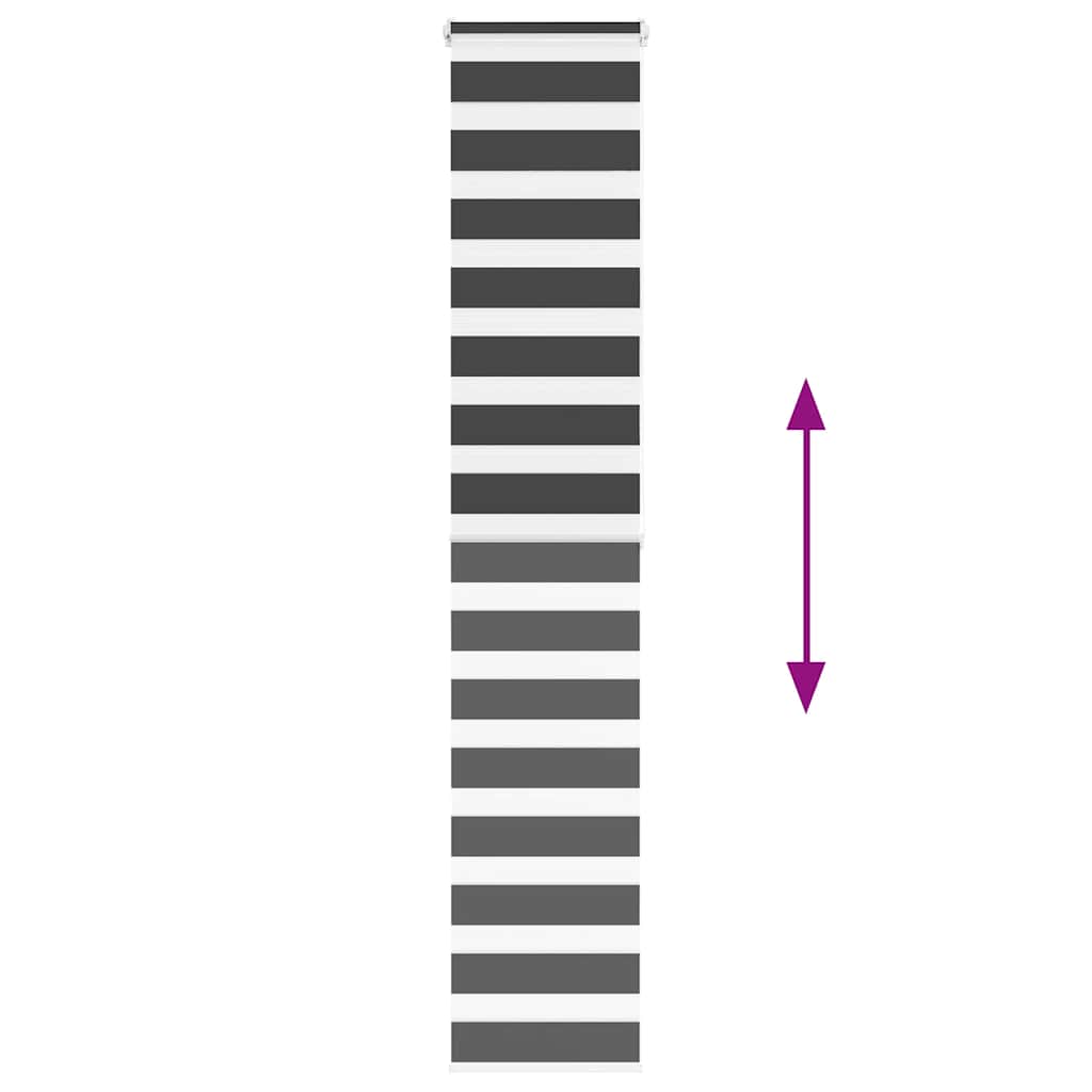 Tenda a Rullo Zebra Nero Larghezza Tessuto 40,9 cm Poliestere 4014250