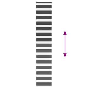 Tenda a Rullo Zebra Nero Larghezza Tessuto 40,9 cm Poliestere 4014250