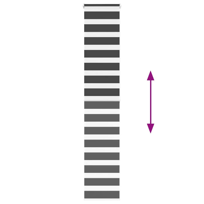 Tenda a Rullo Zebra Nero Larghezza Tessuto 40,9 cm Poliestere 4014250