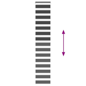 Tenda a Rullo Zebra Nero Larghezza Tessuto 45,9 cm Poliestere 4014251