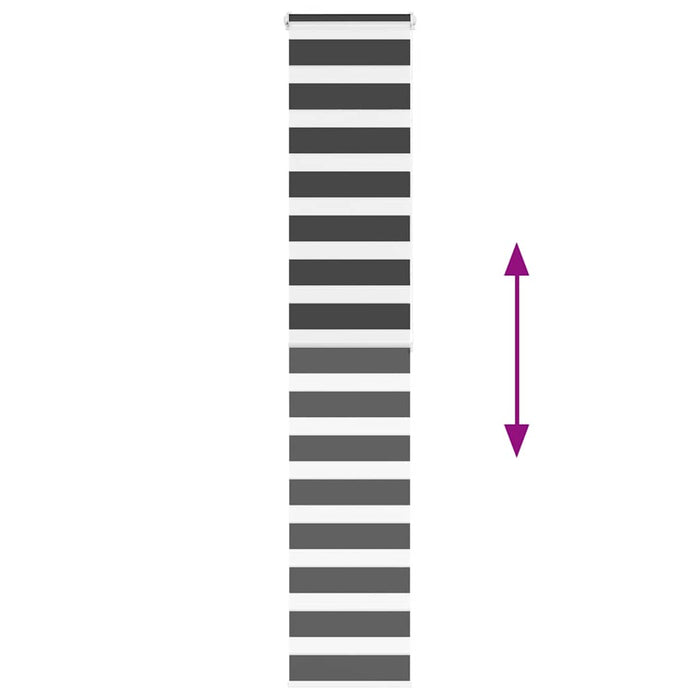 Tenda a Rullo Zebra Nero Larghezza Tessuto 45,9 cm Poliestere 4014251