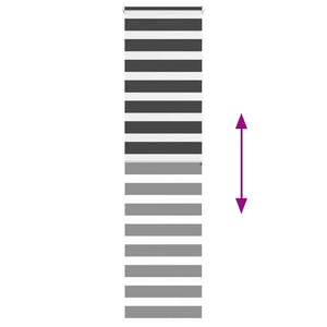 Tenda a Rullo Zebra Nero Larghezza Tessuto 50,9 cm Poliestere