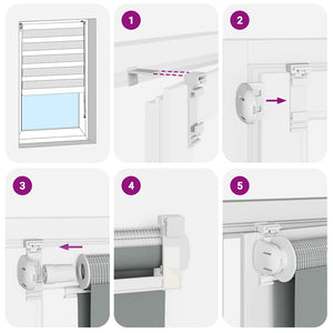 Tenda a Rullo Zebra Nero Larghezza Tessuto 70,9 cm Poliestere 4014256