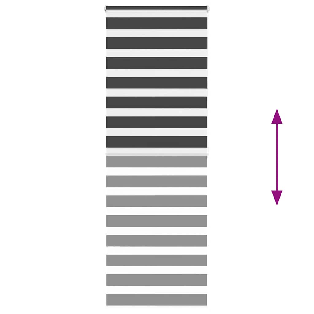 Tenda a Rullo Zebra Nero Larghezza Tessuto 75,9 cm Poliestere 4014257